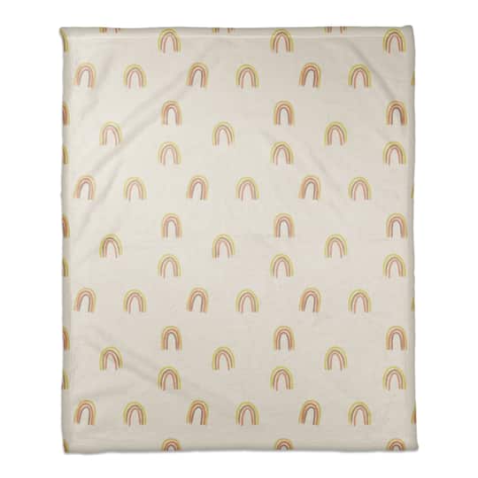 Random Rainbow Pattern 50" x 60" Coral Fleece Blanket